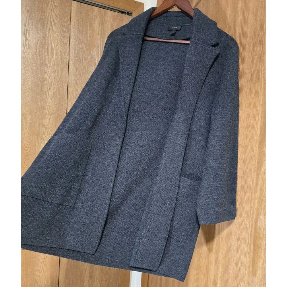 J. Crew Sophie Merino Wool Open Front Sweater Cardigan Blazer